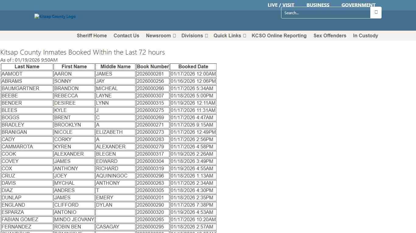 Booked Last 72 Hours